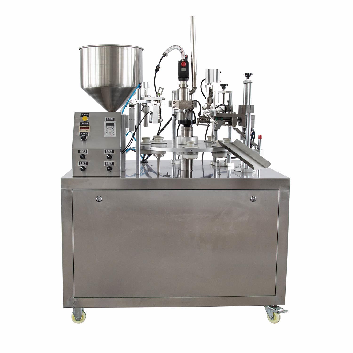 Máquina semiautomática de llenado y sellado de tubos de aluminio VK-TFS-006A
