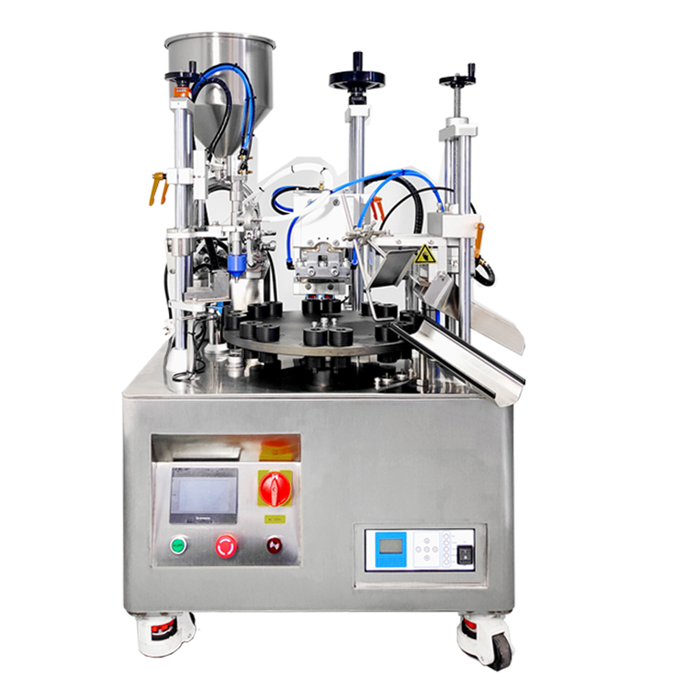 Máquina semiautomática de llenado y sellado de tubos de doble cabezal VK-TFS-006S